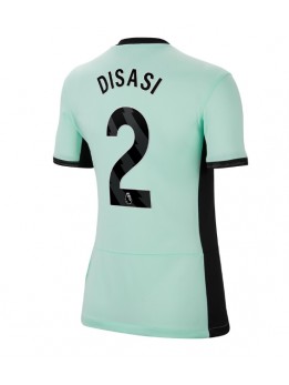 Chelsea Axel Disasi #2 Ausweichtrikot für Frauen 2023-24 Kurzarm